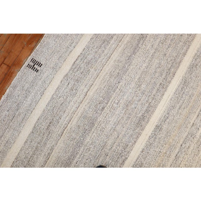Mid 20th Century Gray Vintage Turkish Kilim - 6'10" x 13'3" For Sale - Image 5 of 8