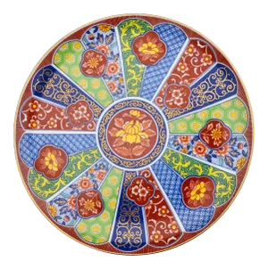Mid 20th Century Hand-Painted Colorful Imari Plate