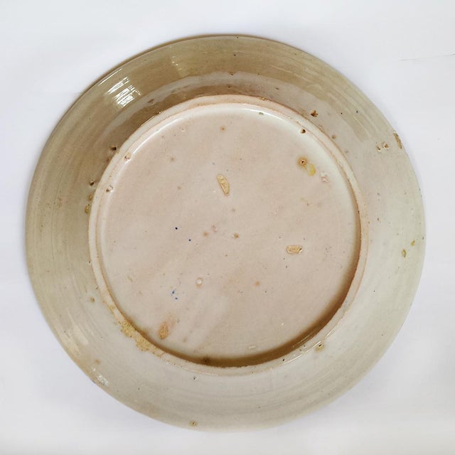 Large Antique Spanish Fajalauza Pottery Hand-Painted Bowl For Sale - Image 6 of 11
