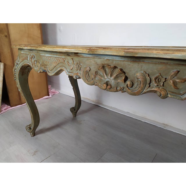 Louis XV Style Patinated Console Table, 1930s For Sale - Image 18 of 18