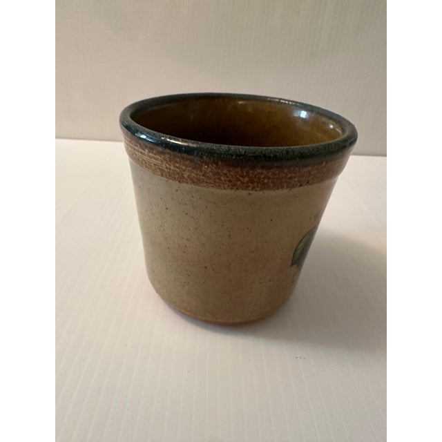 S. Monroe Vintage Monroe Salt Works Glazed Stoneware Coffee Mug With Fruit Motif For Sale - Image 4 of 7