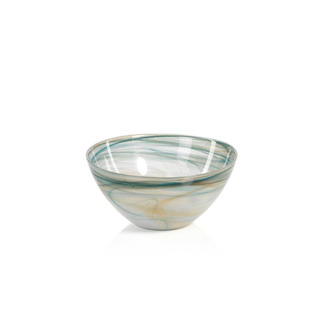 Alabaster Glass Bowl Set is a stunning addition to any room this piece has the wow factor. Crafted from high quality...