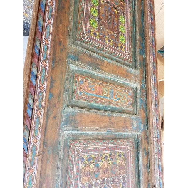 1980s Moroccan Multi-Color Single Panel Door For Sale - Image 5 of 6