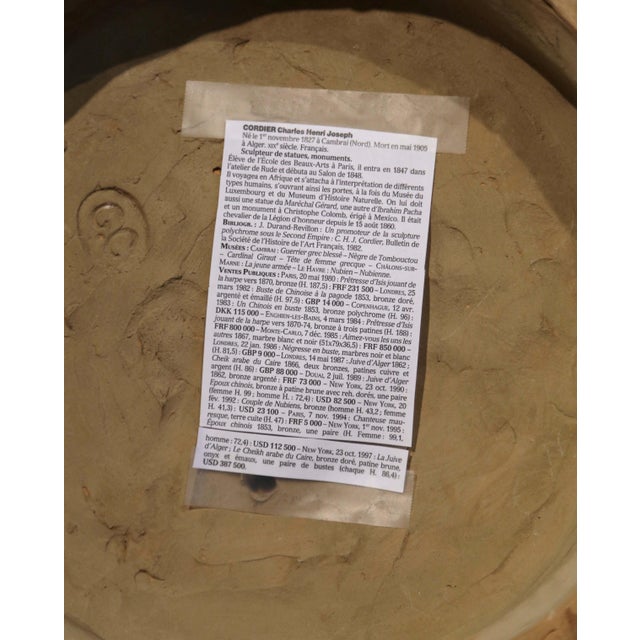 19th Century French Terracotta Sculpture Composition Signed Charles Cordier For Sale - Image 12 of 12