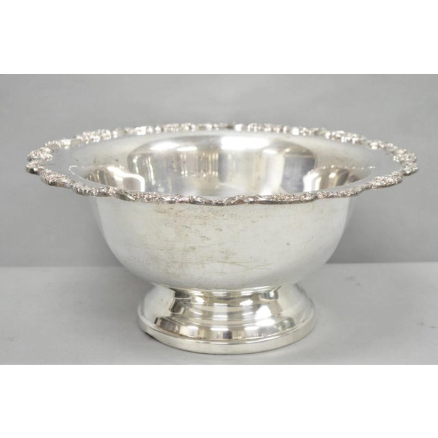 Mid 20th Century Towle Victorian Silver Plated Floral Punchbowl Champagne Chiller Ice Bucket For Sale - Image 15 of 16
