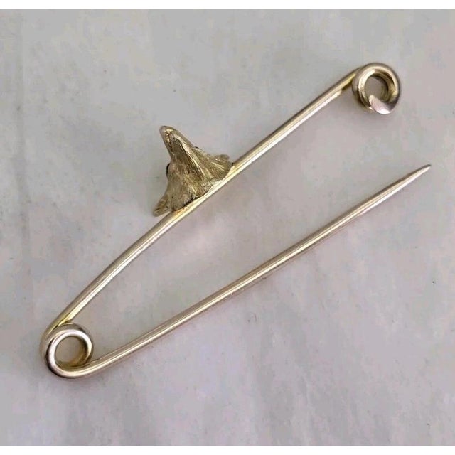 Antique George V Yellow Gold Novelty Fox Head Bar Brooch, 1910s For Sale - Image 10 of 16