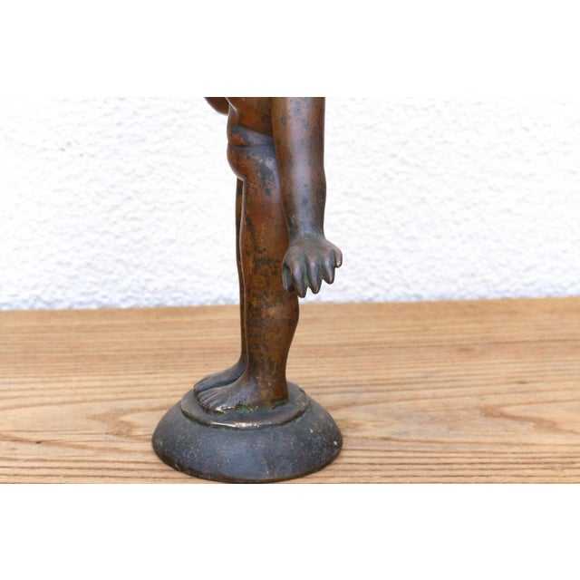18th Century Grand 18th Century Bronze Radha Statue For Sale - Image 5 of 13