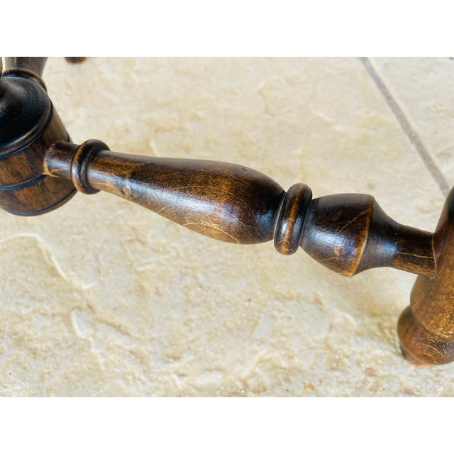 Turned Walnut Tripod Stool For Sale - Image 10 of 18