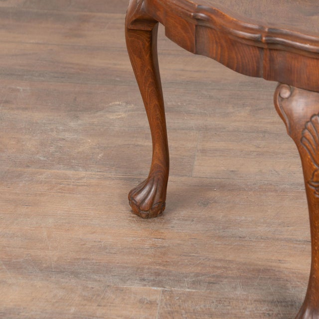 Early 20th Century Danish Round Coffee Table With Removable Tray For Sale - Image 11 of 13