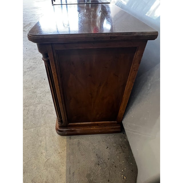 Wood Vintage Drexel Heritage "Cameo Collection" Burled Walnut Nightstands - A Pair For Sale - Image 7 of 18
