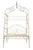 A wrought iron canopy bench. Finished in a crisp, clean white, this piece serves as both a functional seat and a...