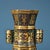 Art Deco Pair of Vintage Bronze Vases With Gold Inlay - Archaic Style Hu Vessels For Sale - Image 3 of 8