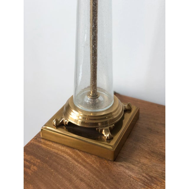 Frederick Cooper Vintage Frederick Cooper Hand-Blown Glass & Brass Palm Tree Lamp For Sale - Image 4 of 10