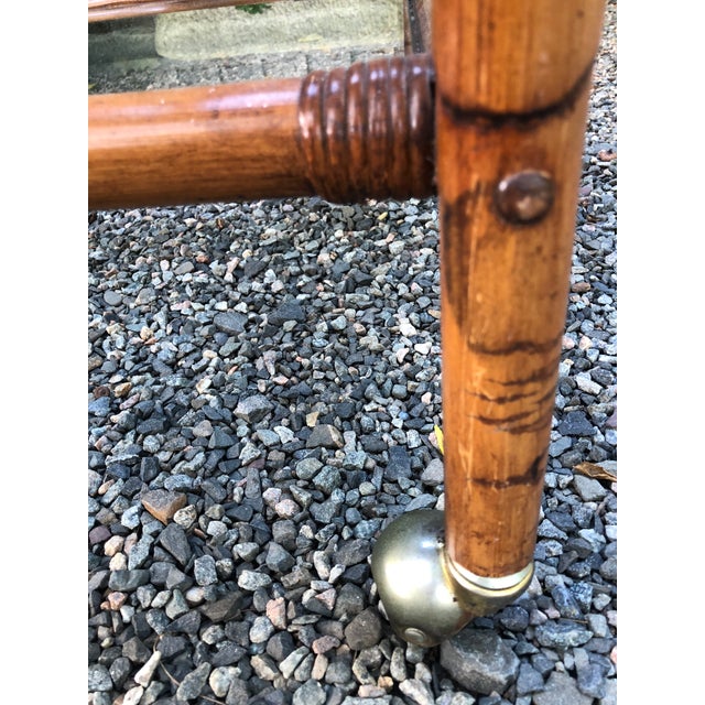 Mid-Century Modern Mid-Century Bamboo Bar Cart For Sale - Image 3 of 13