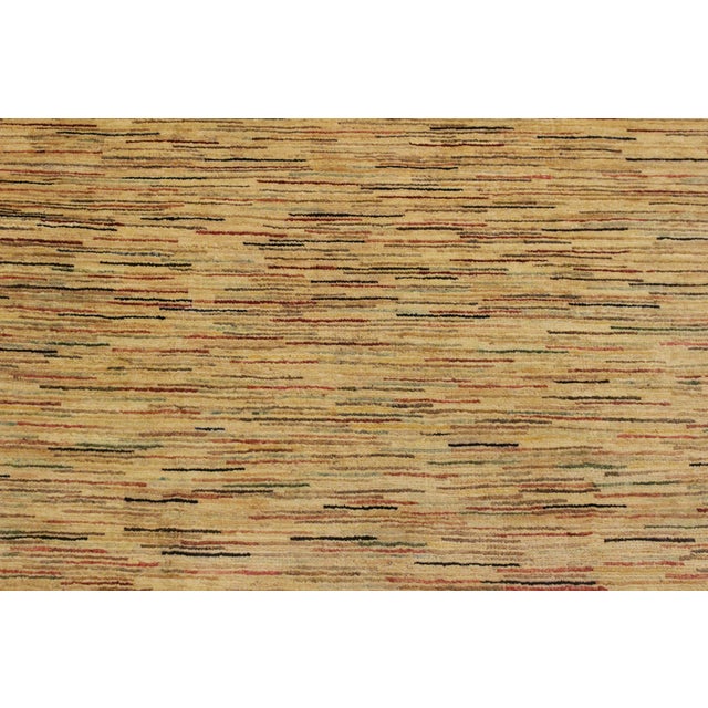 1990s Shabby Chic Gabbeh Beige/Rust Wool Rug - 3'10'' X 5'9'' For Sale - Image 5 of 10