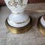 Vintage French Pair of Handcrafted White & Gold Floral Design Table Lamps 13" Tall For Sale - Image 13 of 18