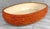 Japanese Vintage Large Japanese Ceramic Orange Oval Bonsai Planter For Sale - Image 3 of 13