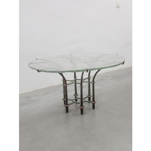 Brutalist Coffee Table with Floating Glass Top by Lothar Klute, 1980s For Sale - Image 14 of 15