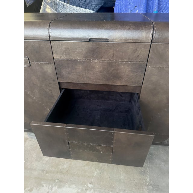 Timothy Oulton 2018 Timothy Oulton Hudson Leather Bar Cabinet For Sale - Image 4 of 7