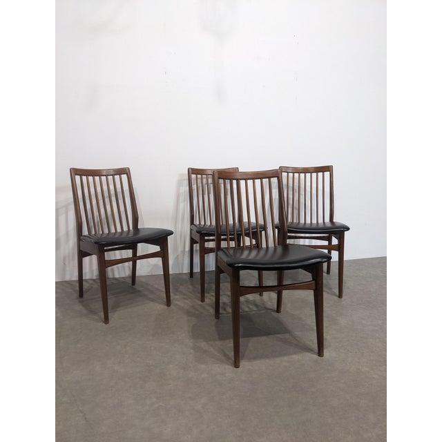 Mid-Century Modern Teak Chairs, 1960s, Set of 4 For Sale - Image 9 of 10