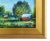 Red cottages impressionist landscape oil painting on artist stretched canvas. Illegible signature lower right. Included...