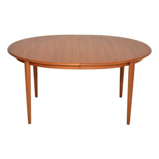 Mid-Century Danish Teak Extending Dining Table, 1960s For Sale