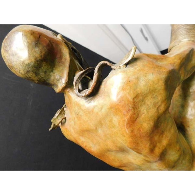 Bronze Renzo "A Solid Thought" Bronze Sculpture Hand Signed Great Decoration Artwork For Sale - Image 8 of 18