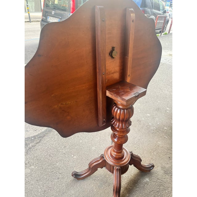 Wood Late 19th Century Folding Living Room Table For Sale - Image 7 of 10