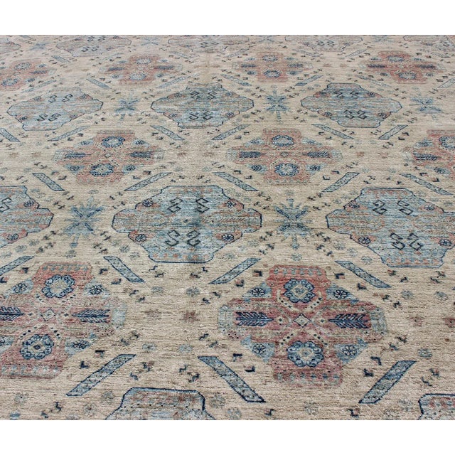 1990s Khotan Design Rug With All-Over Geometric Pattern by Keivan Woven Arts For Sale - Image 5 of 10