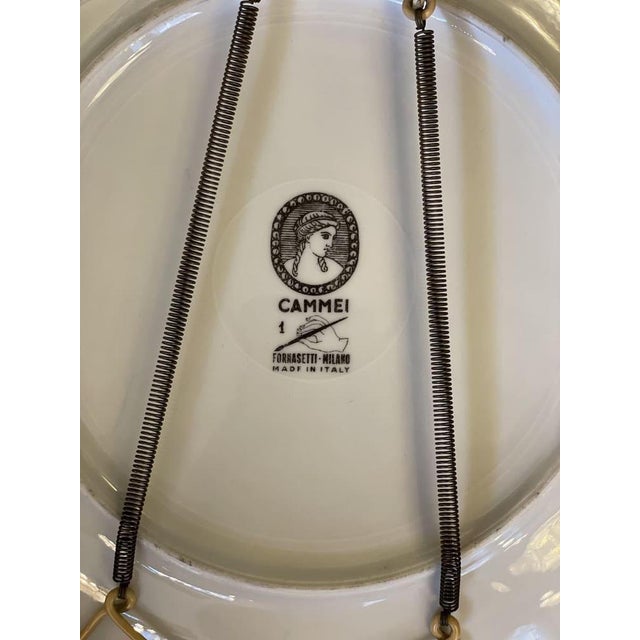 Cammei Mythological Collection Plates in Ceramic and Gold Leaf, 1960s, Set of 6 For Sale - Image 3 of 18