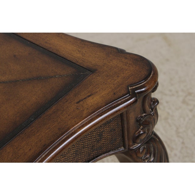 1990s Hooker Leather Top Games Table & 4 Chair Gaming Set For Sale - Image 5 of 18