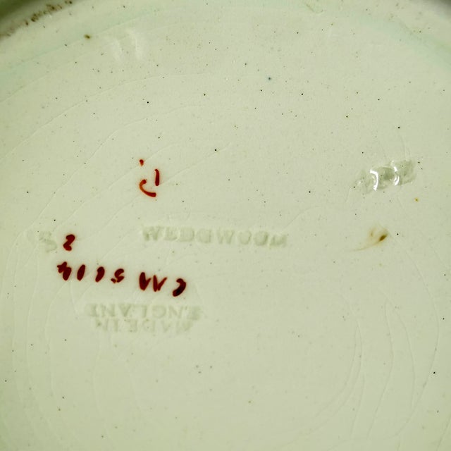 Wedgwood Hand Painted Burgundy & Green Leaf Plates, Set of 10 For Sale - Image 12 of 13