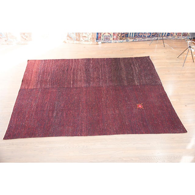 Brilliant Vintage Gabbeh Kilim Rug For Sale In Chicago - Image 6 of 16