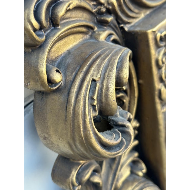 Large Baroque Wooden Mirror, 1940s For Sale - Image 11 of 14