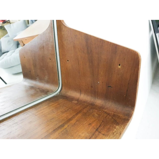 Wood Euroika Mirror by Friso Kramer for Auping, the Netherlands, 1963 For Sale - Image 7 of 9