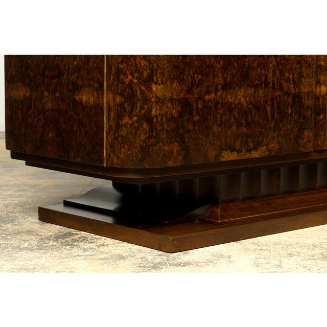 1940s Monumental Sideboard by A. Bicchierini, Burl Wood & Marble, Provence For Sale - Image 16 of 18