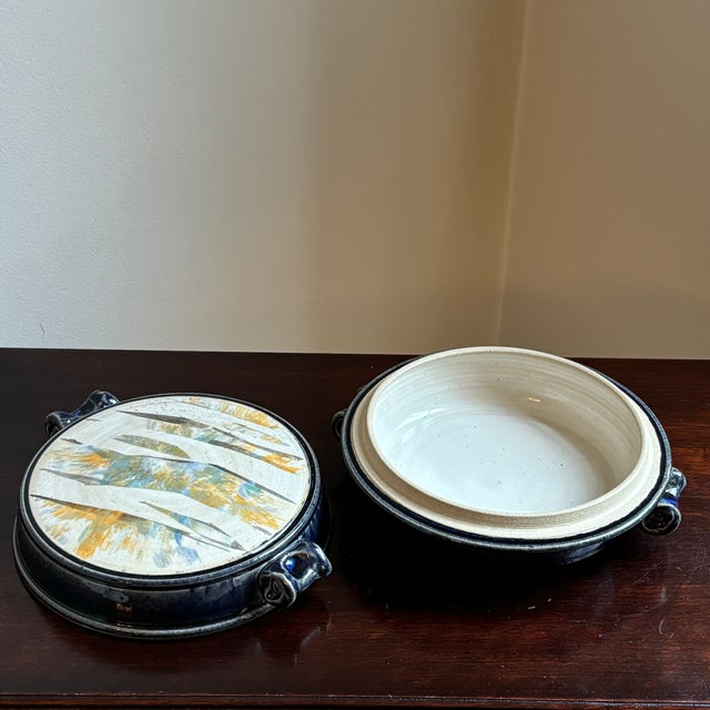 20th Century Abstract Studio Pottery Vegetable Tureen For Sale - Image 14 of 17