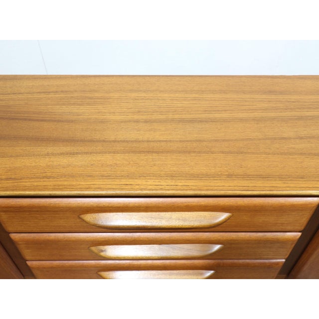 Wood Mid Century Modern Vintage Teak British Credenza Sideboard For Sale - Image 7 of 14