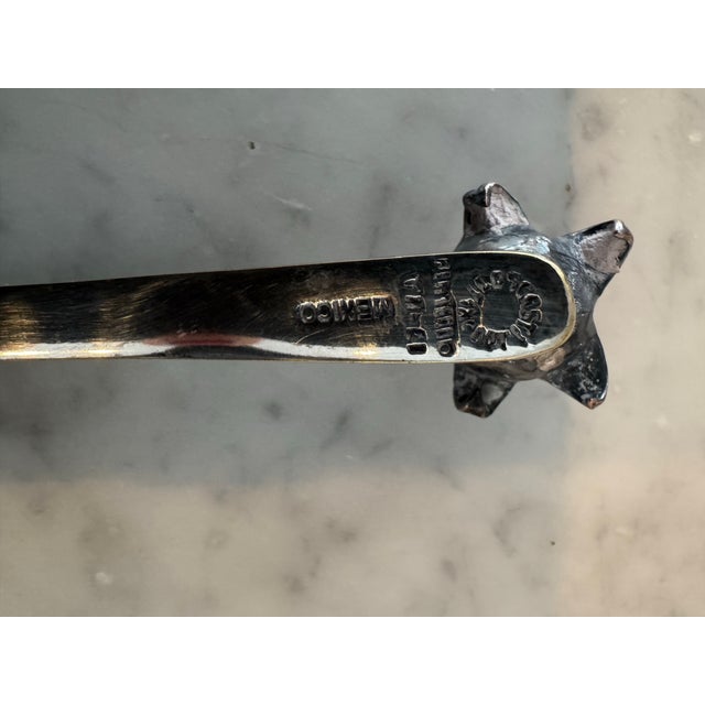 Silver Los Castillo Silver Plate Creamer, Sugar Bowl and Matching Ladle For Sale - Image 8 of 10