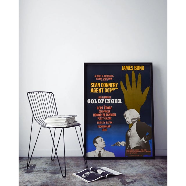 Postmodern James Bond "Goldfinger" Original Vintage Film Poster by Gosta Aberg, Swedish, 1965 For Sale - Image 3 of 4