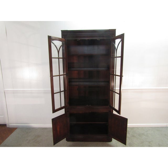 Wood Statton Solid Cherry Bookcase Cabinet For Sale - Image 7 of 10
