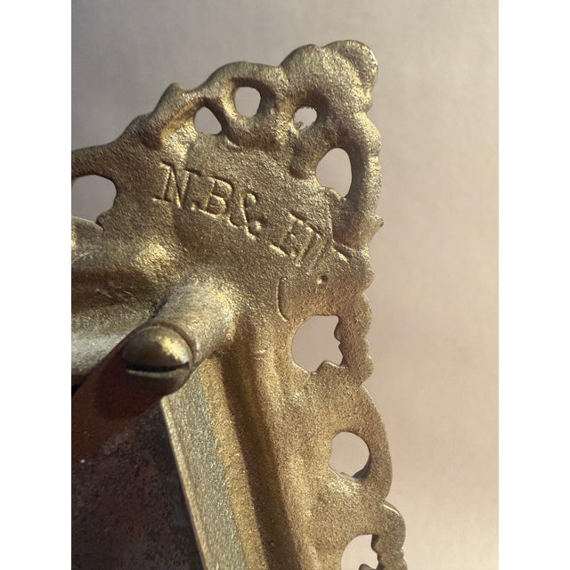 Victorian Victorian Era Cast Iron Gilted Table Top Mirror For Sale - Image 3 of 8