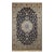 Vintage Fine Persian Nain Habibian Area Rug, Hand-Knotted Wool & Silk, Floral Pattern, 5x8, Navy & Ivory For Sale