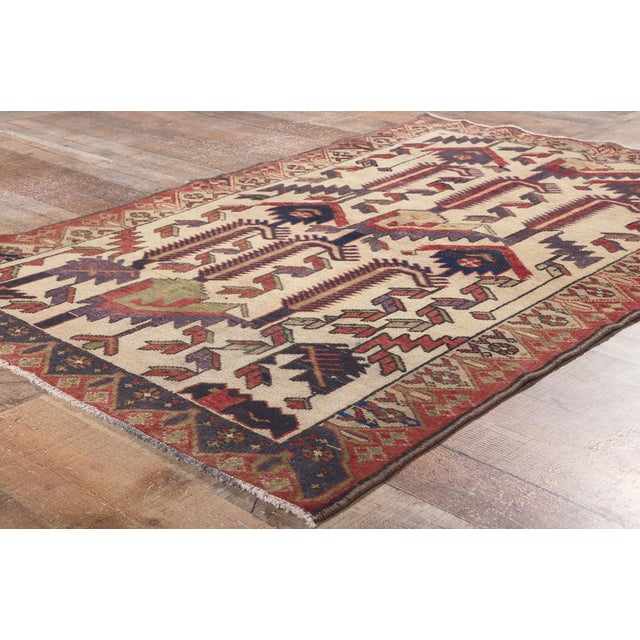Textile Vintage Persian Hamadan Malayer Rug, - 03'03 X 04'09 For Sale - Image 7 of 9
