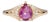 Pink Sapphire Ring With Earth-Mined Diamond Accents: Solid 14k Gold, 8x5.3mm, Size 6.75 For Sale