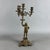Metal Mid-Century Bronze 4-Flame Candelabras with Noble Figures, Set of 2 For Sale - Image 7 of 11
