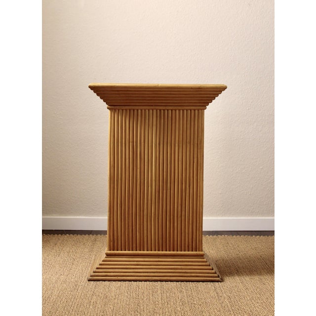 Bamboo and Rattan Column Pedestals by Cristina Celestino, 1960s, Set of 2 For Sale - Image 13 of 18