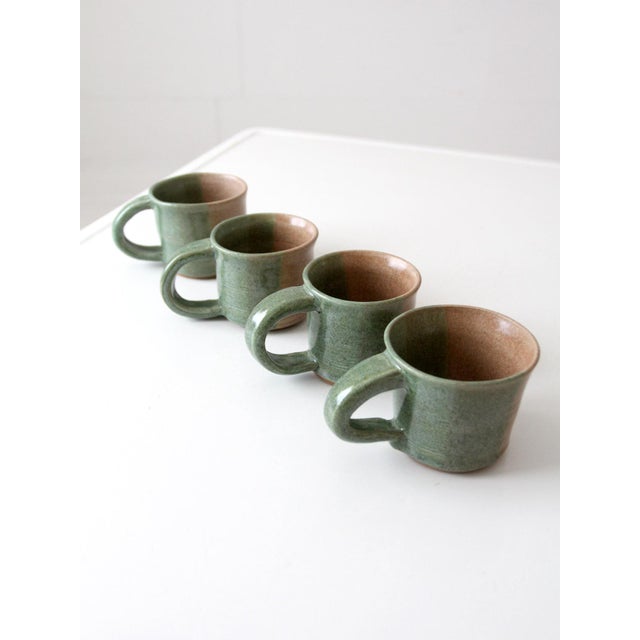 Vintage Studio Pottery Mug Set of 4 For Sale - Image 14 of 18