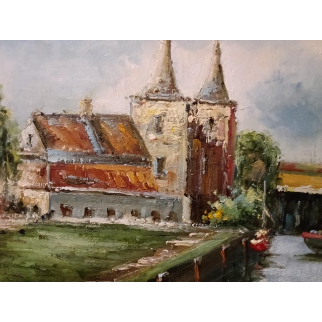 1950s 1950s J. Dbens MidCentury Impressionist Painting For Sale - Image 5 of 5