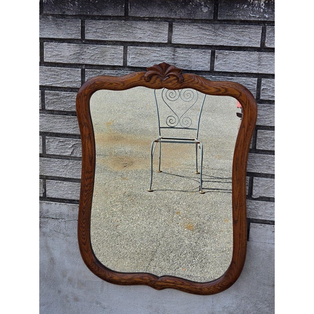 1920 Oak Bathroom Mirror. For Sale - Image 4 of 10